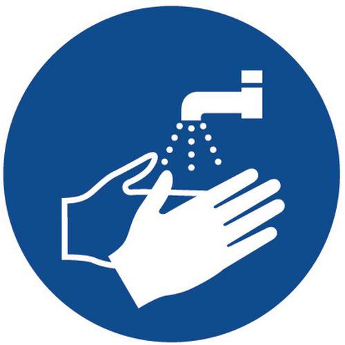 Gebodsbord - Handen wassen - Aluminium