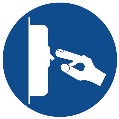 Gebodsbord - Stroom uitschakelen - Aluminium Gebodsbord - Stroom uitschakelen - Aluminium