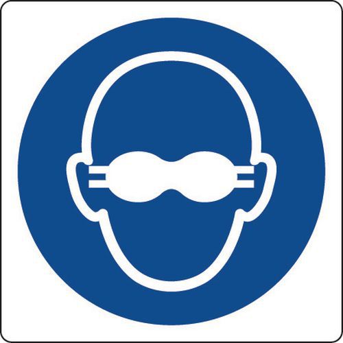 Panneau obligation - Port lunettes verres opaques - Aluminium Panneau obligation - Port lunettes verres opaques - Aluminium
