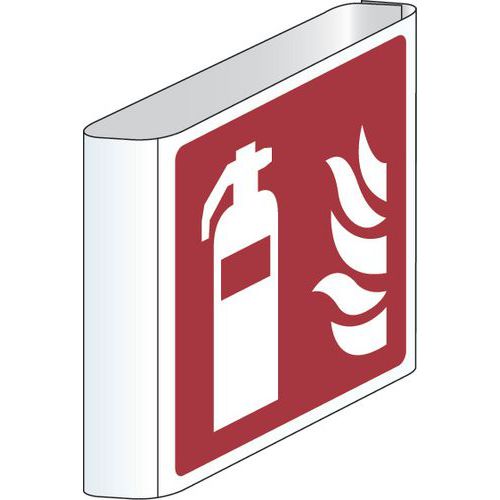 Panneau incendie - Extincteur (drapeau) - Aluminium
