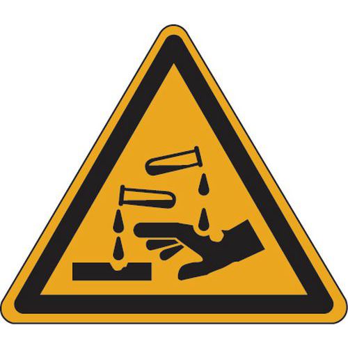 Panneau danger - Substances corrosives - Aluminium
