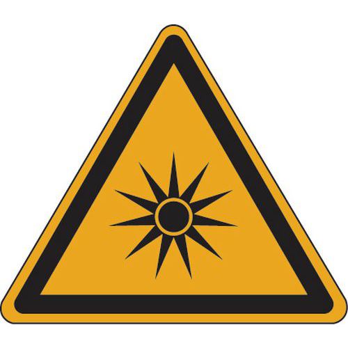 Waarschuwingsbord - Optische stralingen - Aluminium