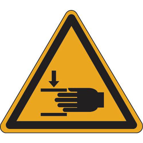 Waarschuwingsbord - Beknellingsgevaar - Zelfklevend Waarschuwingsbord - Beknellingsgevaar - Zelfklevend