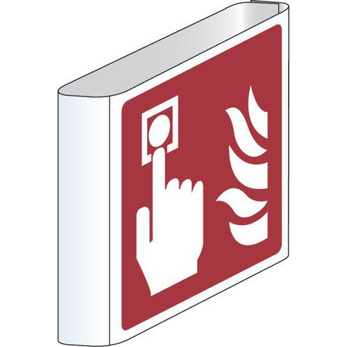 Brandbord - Alarm (uithangbord) - Aluminium