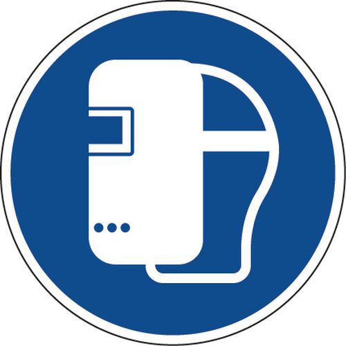 Gebodsbord - Dragen lasmasker - Aluminium