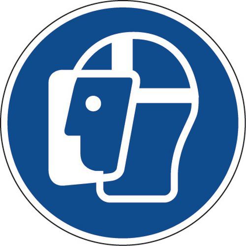 Gebodsbord - Beschermingsvizier dragen - Aluminium Gebodsbord - Beschermingsvizier dragen - Aluminium