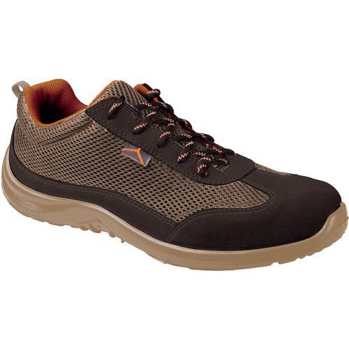 Veiligheidsschoen laag Velours Splitleder En Mesh S1P SRC, Veiligheidsuiteinde: Metaal, Hengel model: Laag