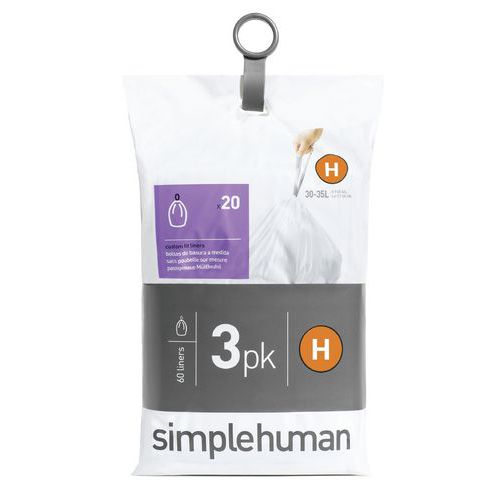 Afvalzakken Pocket Liner 30 liter (H)- Simplehuman