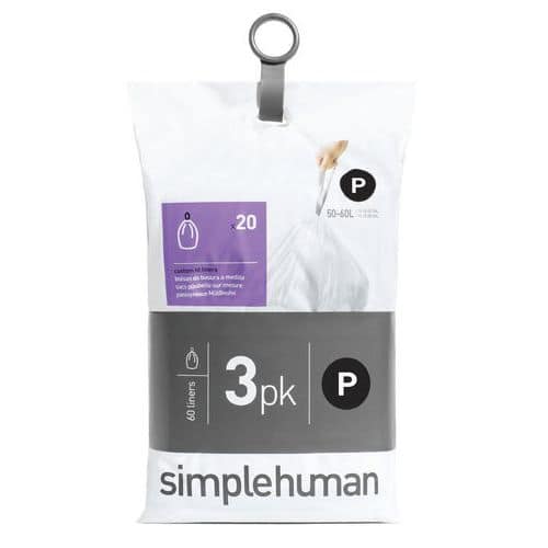 Afvalzakken Pocket Liner 50-60 liter (P)- Simplehuman