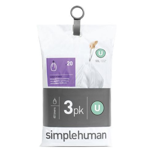 Afvalzakken Pocket Liner 55 liter (U)- Simplehuman