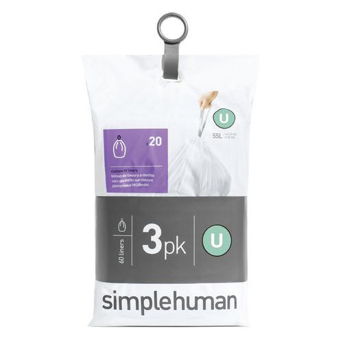 Afvalzakken Pocket Liner 55 liter (U)- Simplehuman Afvalzakken Pocket Liner 55 liter (U)- Simplehuman