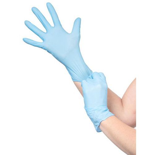 Handschoen nitril lange manchet 1135, niet-gepoederd, Weesafe Handschoen nitril lange manchet 1135, niet-gepoederd, Weesafe