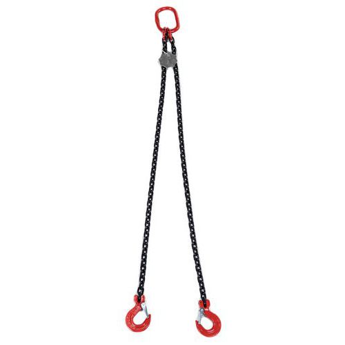 Hijsketting 2 strengen met veiligheidspal - Hefvermogen 1600 kg - Manutan