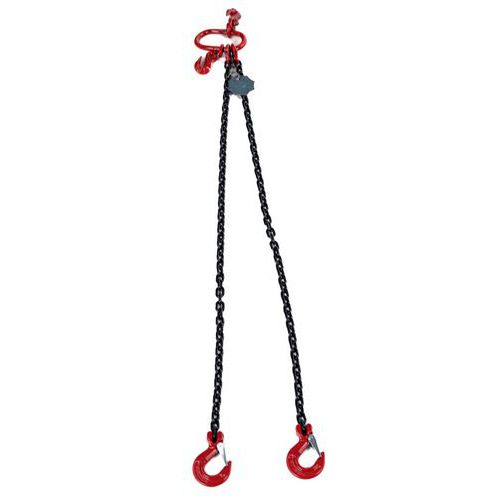Élingue chaîne 2 brins crochet à linguet - Force 1.6T - Manutan Expert