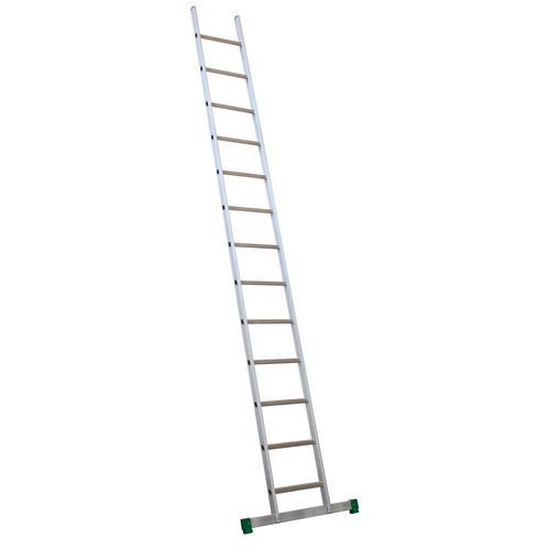 Échelle simple aluminium Prima - 11 à 21 échelons inclinés - Barre stabilisatrice - Facal