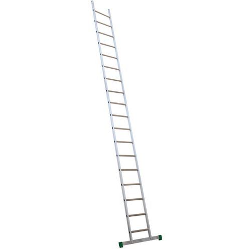 Échelle simple aluminium Prima - 11 à 21 échelons inclinés - Barre stabilisatrice - Facal