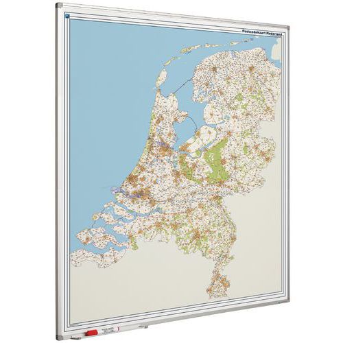 Administratieve kaart van Nederland, magnetisch, 130x110 cm