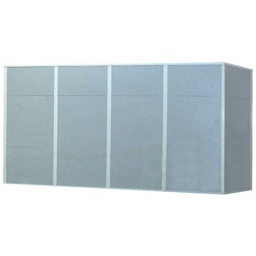 Dubbele scheidingswand in plaatstaal-melamine - Dicht paneel - Hoogte 2,50 m Dubbele scheidingswand in plaatstaal-melamine - Dicht paneel - Hoogte 2,50 m