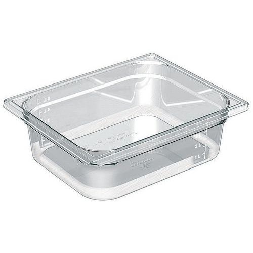 Gastronormbak 1/2 Cristal+, Model: Bak 3 l, Totale inhoud: 3 L, Materiaal: Copolyester, Totale hoogte: 65 mm
