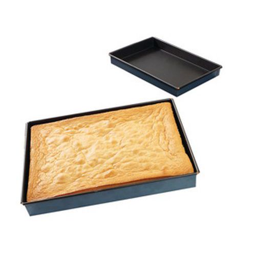 Vierkant bakvorm voor taarten Exopan®, Hoogte: 5 cm, Type: Box, Lengte: 400 mm, Materiaal: Staal