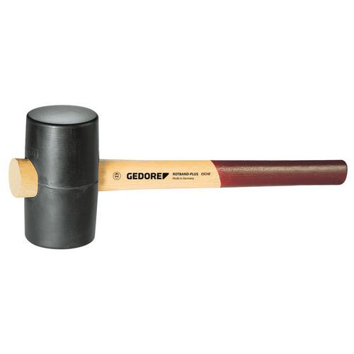 Rubber hamer zacht 227E, Hoogte kop: 115 mm, Gewicht: 540 g, Lengte: 340 mm, Ergonomisch: nee