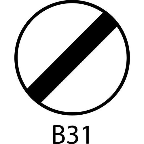 Signaalbord - B31 - Einde van alle plaatselijke verbodsbepalingen opgelegd aan de voertuigen in beweging.