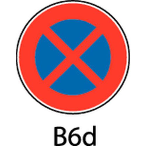 Signaalbord - B6d - Verboden stil te staan en te parkeren