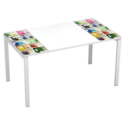 Bureau droit Easy Office Largeur 140 cm - Manutan Expert