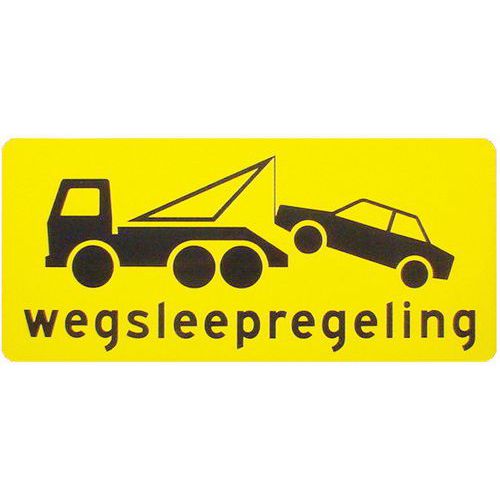 Panneau de signalisation - Wegsleepregeling (enlèvement de véhicules en néerlandais)