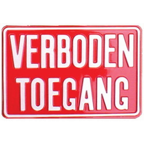 Panneau de signalisation - Verboden toegang (accès interdit en néerlandais)