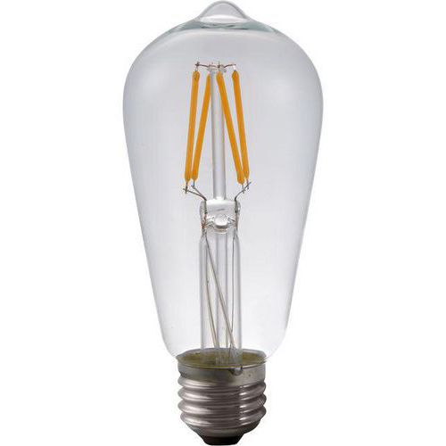 Ledlamp filament E27 ST58 tot ST64 Rustika 4 tot 10 W, Lichtstroom: 320 lm, Type fitting: E27