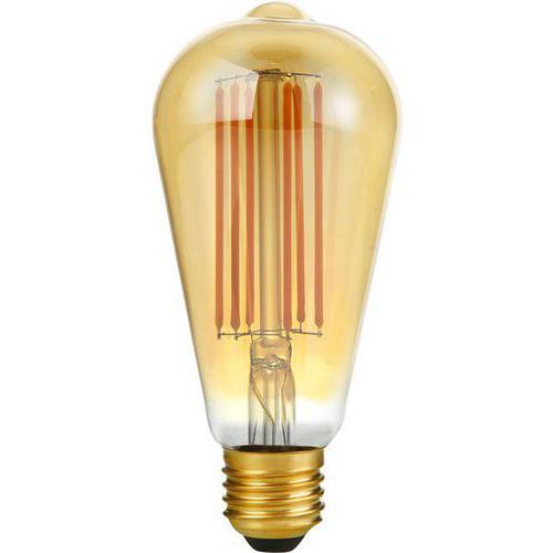 Ledlamp filament E27 ST58 tot ST64 Rustika 4 tot 10 W, Lichtstroom: 550 lm, Type fitting: E27