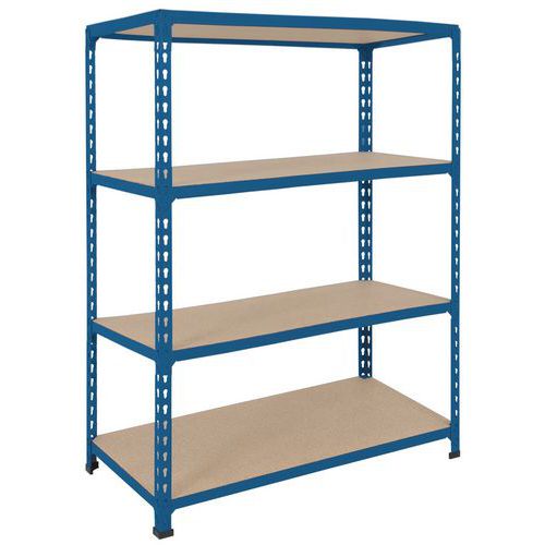 Middelzware stelling Manutan Rapid 2, Hoogte: 1980 mm, Aantal niveaus: 4, Type legbord: Dicht