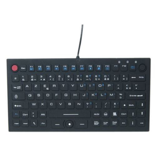 Compact toetsenbord/muis van stevig silicone waterdicht USB zwart