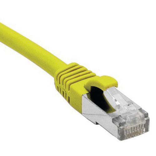 Cordon RJ45 catégorie 6 F/UTP LSOH snagless jaune - 1 m Cordon RJ45 catégorie 6 F/UTP LSOH snagless jaune - 1 m