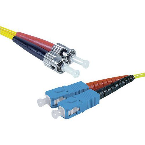 Draadbrug optisch Duplex 2 mm OS2 ST-UPC/SC-UPC geel 2 m