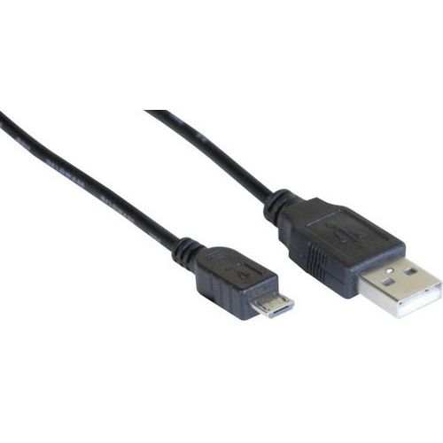 Kabel USB 2.0 ECO A / MICRO B zwart 1 M