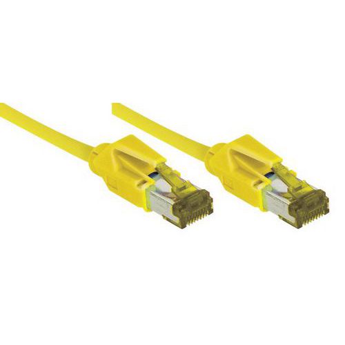 Cordon RJ45 câble catégorie 7 S/FTP LSOH snagless jaune 7,5m