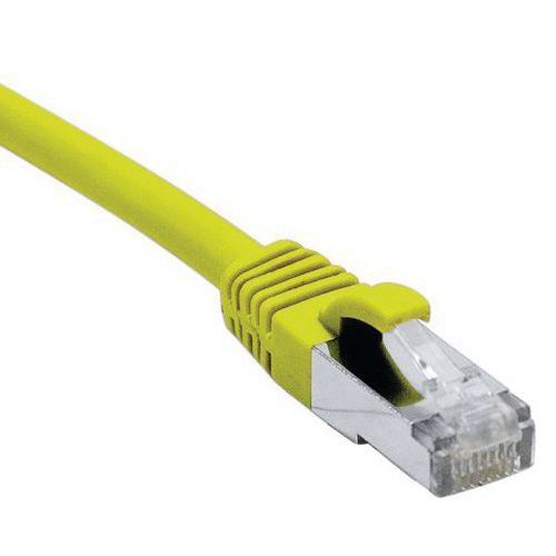 Cordon RJ45 catégorie 6 F/UTP LSOH snagless jaune - 25 m Cordon RJ45 catégorie 6 F/UTP LSOH snagless jaune - 25 m