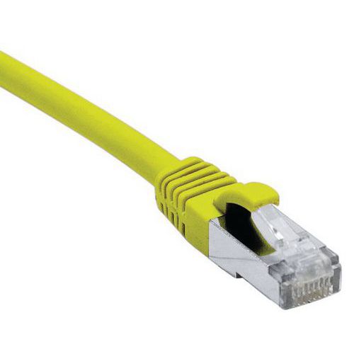 Cordon RJ45 catégorie 6A S/FTP LSOH snagless jaune - 15 m