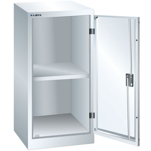 Armoire 1 porte 500x580x1000mm - 2 tablettes amovibles - Lista