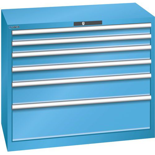 Armoire 6 tiroirs 1023x572x850mm - Capacité tiroir 75kg - Lista