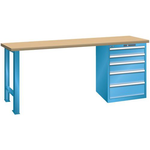 Werkbank 27x36E 5 laden - hoogte 890 mm - Lista