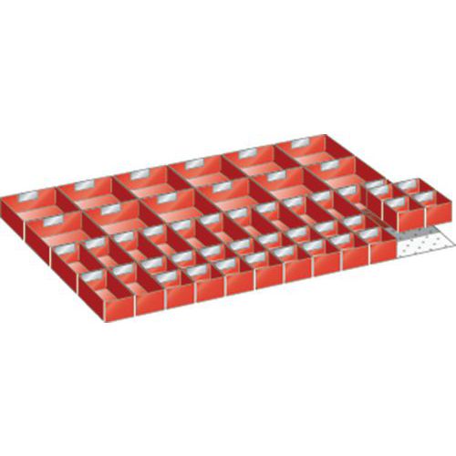 Set-indelingsmateriaal 54x36E (bxdxh) 918x612x50 mm - lista