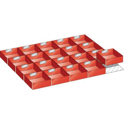 Set-indelingsmateriaal 45x36E (bxdxh) 612x612x100 mm - lista Set-indelingsmateriaal 45x36E (bxdxh) 612x612x100 mm - lista