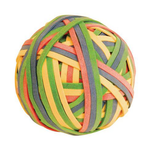 Elastiek bal met 200 rubberen elastieken - Assorti kleuren