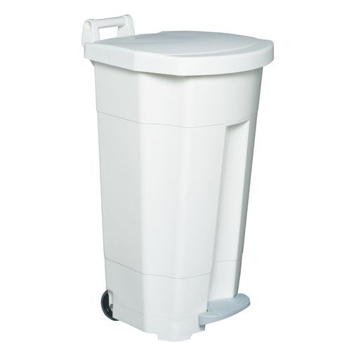 Poubelle agroalimentaire mobile à pédale - 90 L