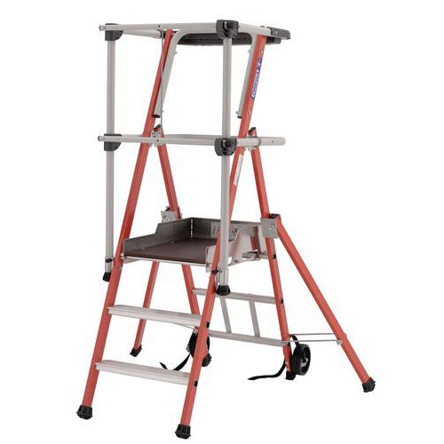 Isolerend platform van glasvezel PIRL Sherpa, Materiaal: Glasvezel, Werkhoogte: 2.73 m