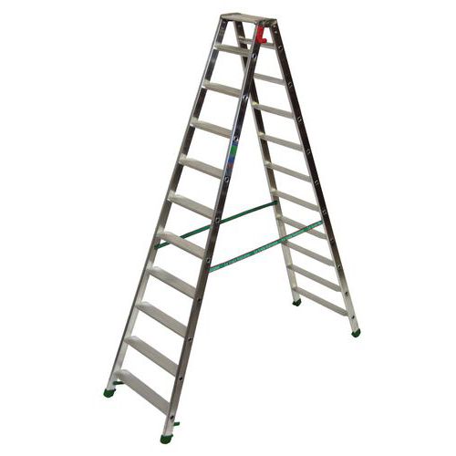 Professionele dubbelzijdige trapladder - 5 tot 12 treden