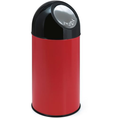 Afvalbak met pushdeksel en binnenemmer 30 ltr tot 55 ltr - V-Part